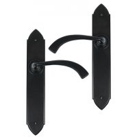 "Verona" Curved Black Medieval Lever Handle