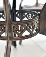 Curved Heart Design on Garden Table