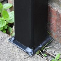 Close-up of the Legs on the Sign