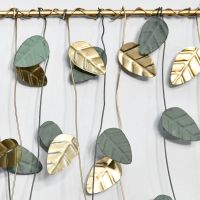 Close-up of the Green and Gold Finishes on the Leaves