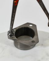 Close up of Recycled Metal "Danzatrice" Sculpture base