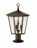 "Pennerley" Dark Bronze Three Bulb Pillar Light 58cm