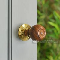 Hardwood Round Wooden Door Knobs