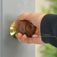 Hardwood Round Wooden Door Knobs