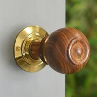 Hardwood Round Wooden Door Knobs