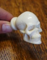 Sugar Skull Ceramic Drawer Knob - 1.5 Inch High Gloss Cabinet Hardware