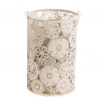 Cream decorative Cylinder, can be used as candle holder