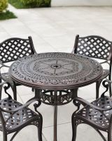 Decorative Circular Garden Table and Chairs