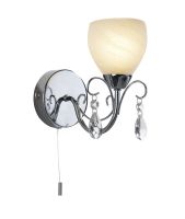 Decorative Single Bulb Bathroom Wall Light