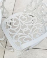 Decorative White Garden Seat