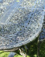 Close-Up of Oval Table for Deluxe Cast Aluminium "Acropolis" Six Seater Table & Chair Set