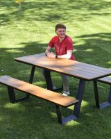 Scale Shot of Deluxe Contemporary "Westfield" Four Seater Park Bench
