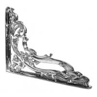  Ornate Scroll Bright Chrome "Victorian Amalina" Bracket 13cm x 19cm 