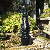 Detailed image of ornate cast iron base
