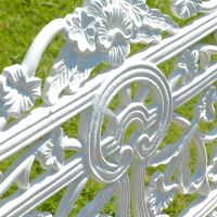Close up of cast iron back rest
