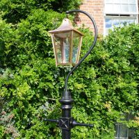 Copper Lincoln Swan Neck & Lamp Post - 2.46m