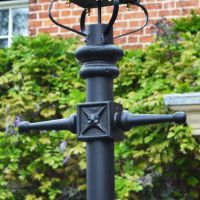 Black Dorchester Lamp Post & Lantern Set 3.7m