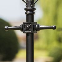 Black Dorchester Lamp Post & Lantern Set 2.3m 