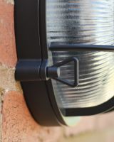 Close Up Of The Vintage Details On The Bulkhead Wall Light