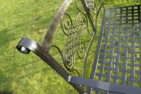 Grey Wrought Iron Garden Bench Details