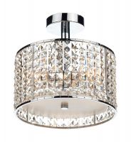 Diamond Glass Designed Bright Chrome Hanging Light
