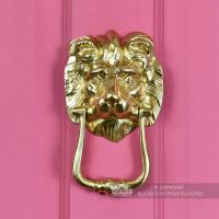 "Mayfair Lion" Polished Brass Door Knocker