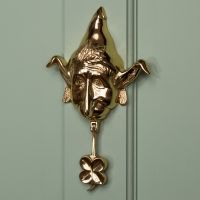 Polished Brass Lucky Elf Door Knocker