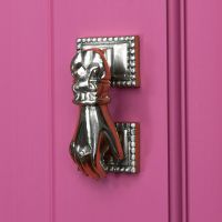 Bright Chrome Hand Door Knocker