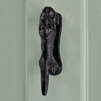 Black Iron Running fox door knocker