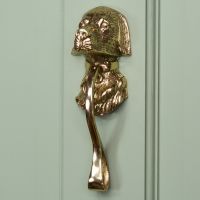 Stunning Polished Brass Dog Door Knocker