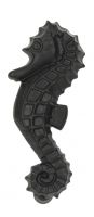 Black Cast Iron Effect Sea Horse Door Knocker