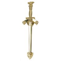 “Heraldic Sword” Polished Brass Door Knocker 