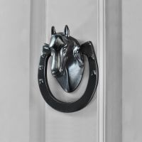Black Iron "Horse & Shoe" Door Knocker