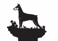 Doberman Cut Out Motif For Weathervane