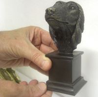 Afghan Hound Bronze Dog Bust