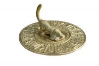 Dog & Bone Sundial in Polished Brass