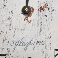 Close-up of the Rustic Finish on the Clock