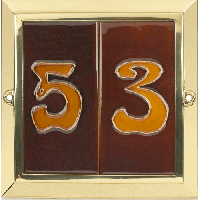 Double Plain Tile Number Frame
