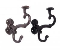 Double Coat and Hat Hook Cast Iron Hook