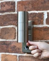 Scale Shot Contemporary Stainless Steel Downlighter Wall Light