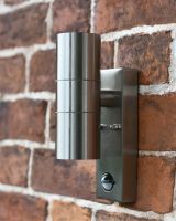 Contemporary Stainless Steel Downlighter Wall Light