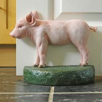 Door Stop Piglet Hand Painted