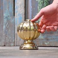 Ornate Polished Brass Door Stop