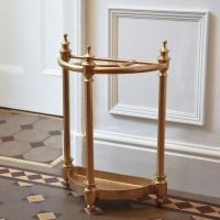 "Half-Moon" Umbrella Holder in Antique Brass 