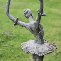 Rear view of Cast Iron Ballet Dancer Sculpture 