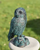 Verdigris Finish Cast Aluminium Owl Sculpture 