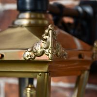 Close up of detailed corner finials 