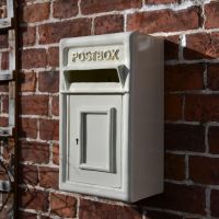 Traditional Cream & Gold Wall Mounted Post Box