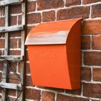 “Sunkissed Sienna” Orange Contemporary Post Box on Wall 