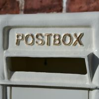 Close up of Cream Post Box & Aperture 